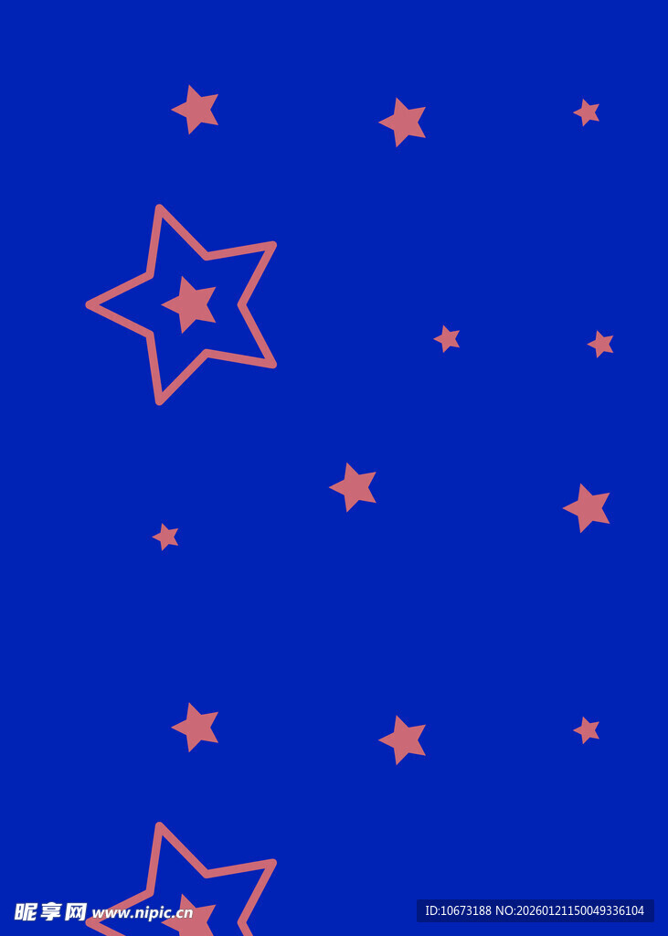 蓝色背景上的橙色星星