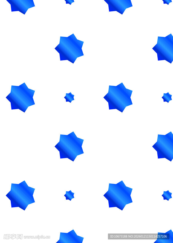 蓝色几何图形无缝图案