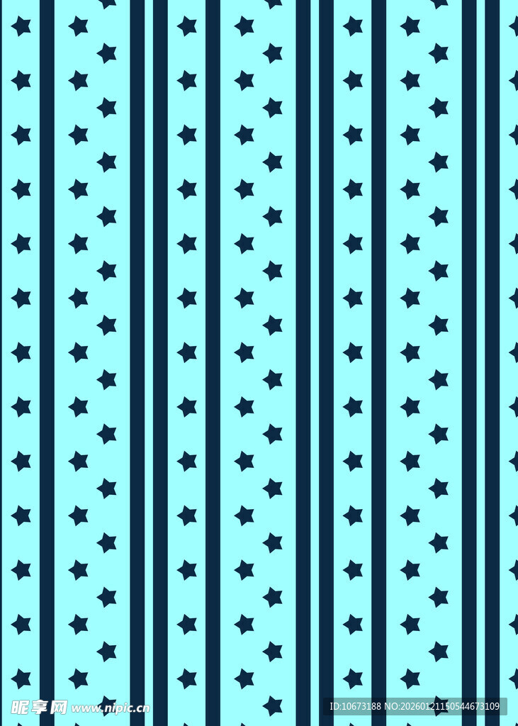 蓝底条纹波点几何图案