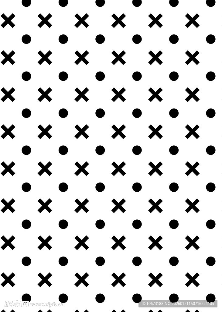 黑白交叉圆点几何图案