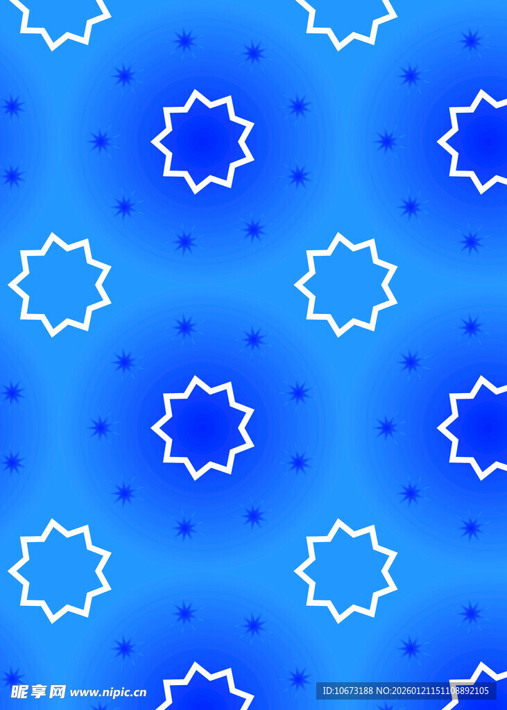 蓝色几何图案无缝背景