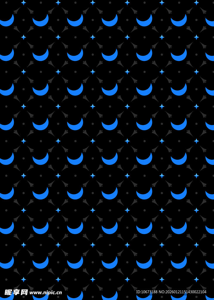 蓝色月牙图案背景纹理