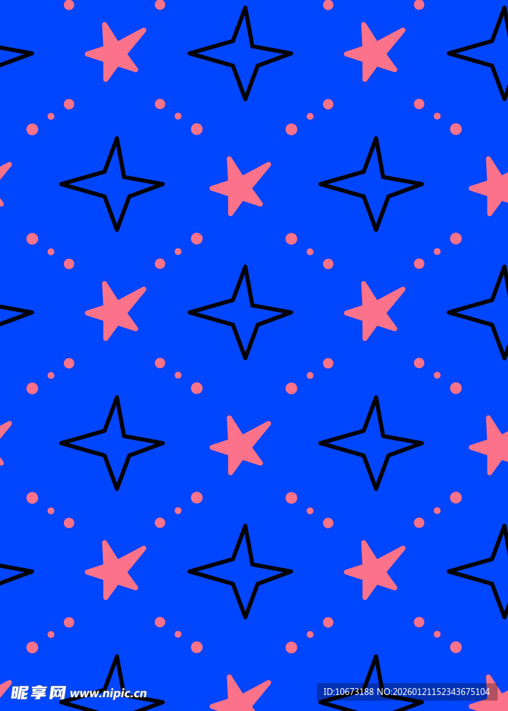 蓝色背景星星图案纹理