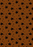 橙色背景黑色星星图案