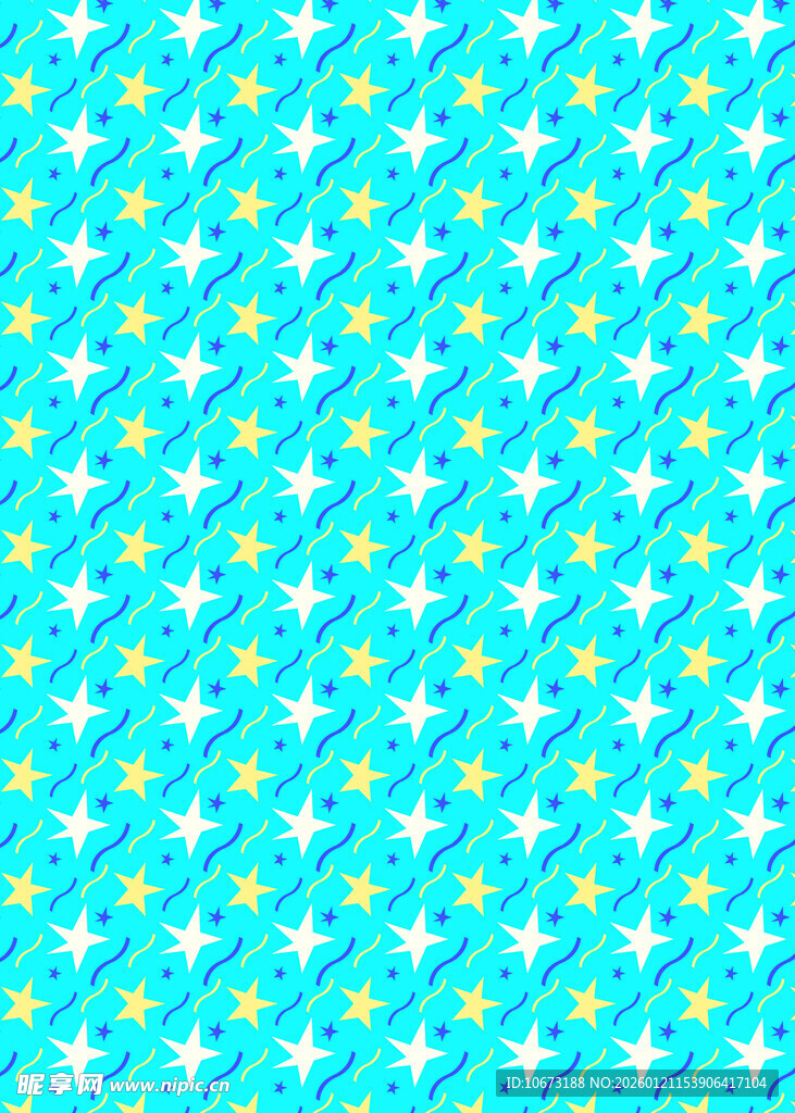 蓝底星星图案背景