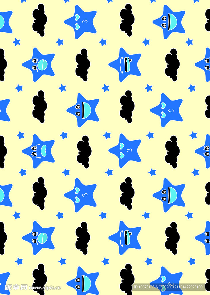 星星与动物图案背景