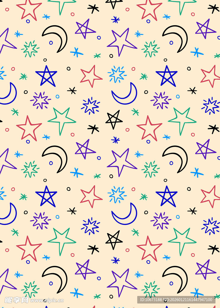 梦幻星空图案背景