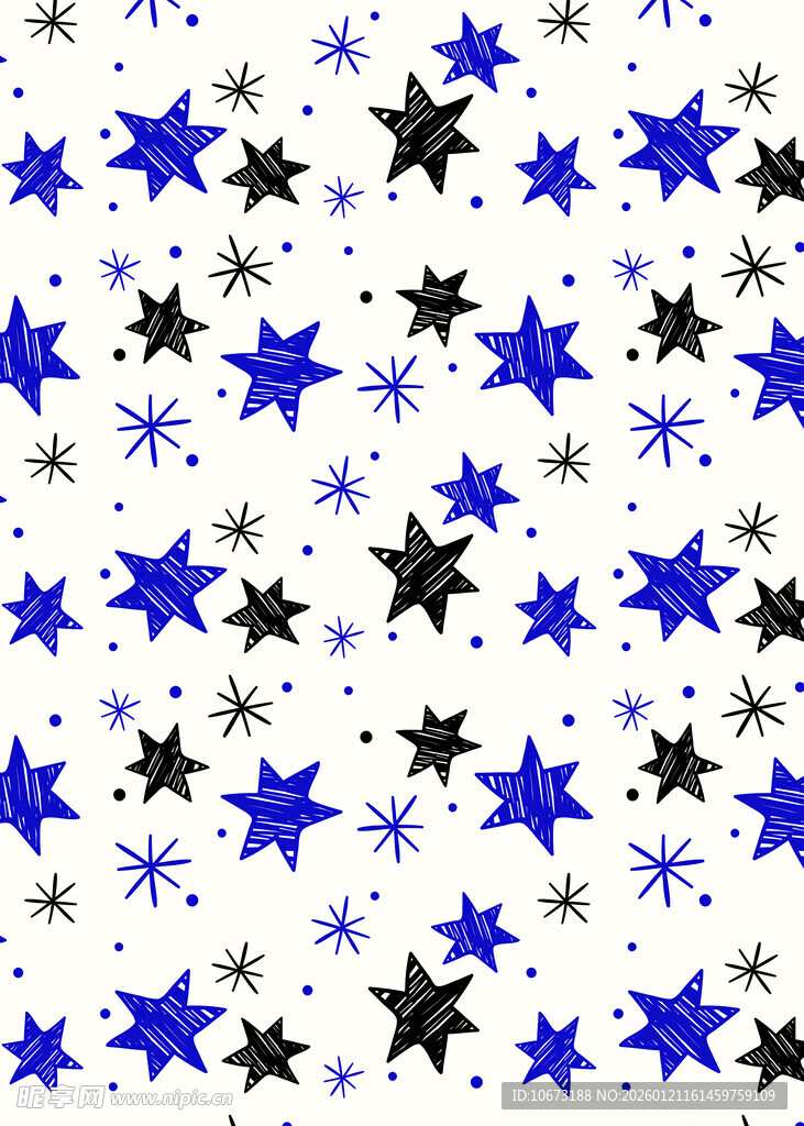 蓝黑星星图案背景