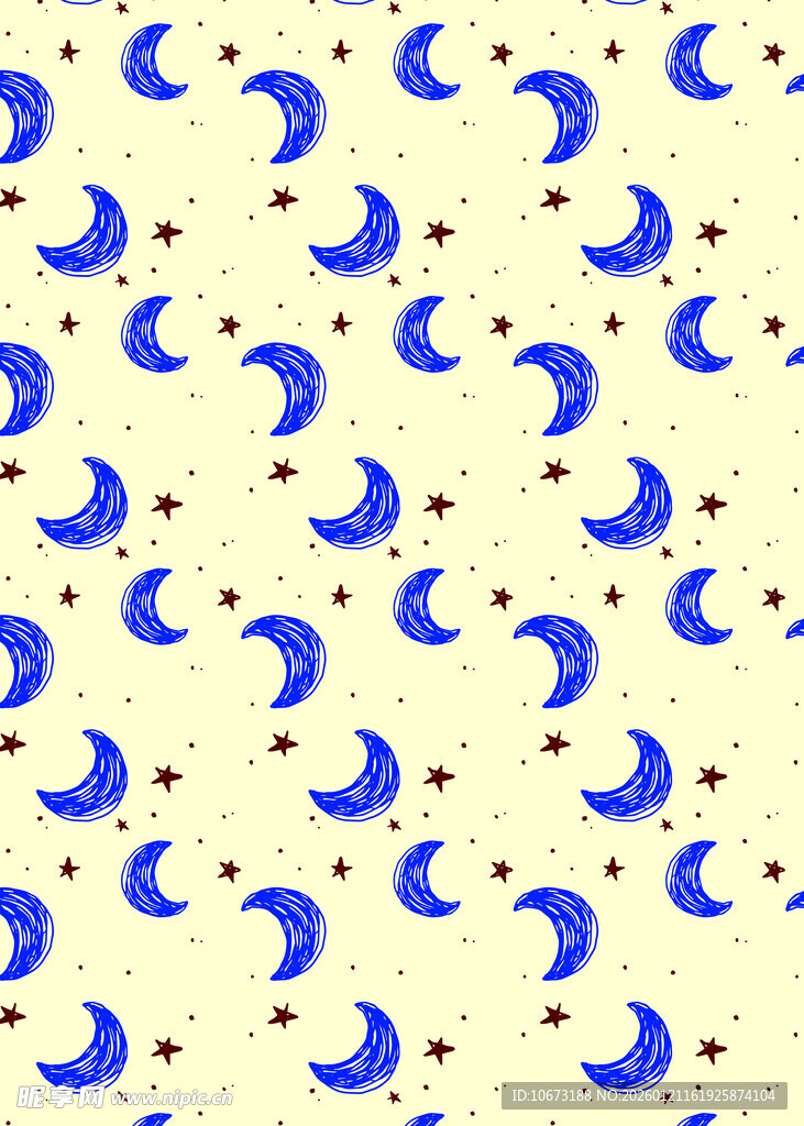 蓝色月牙图案背景纹理