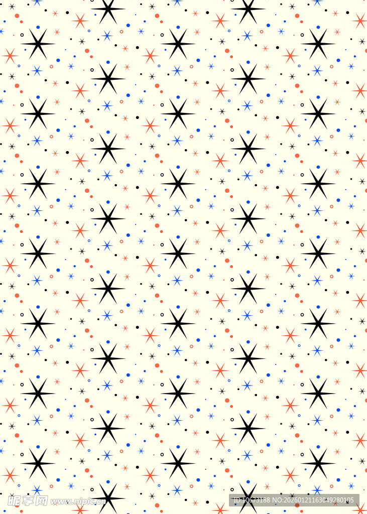 星星图案无缝背景纹理