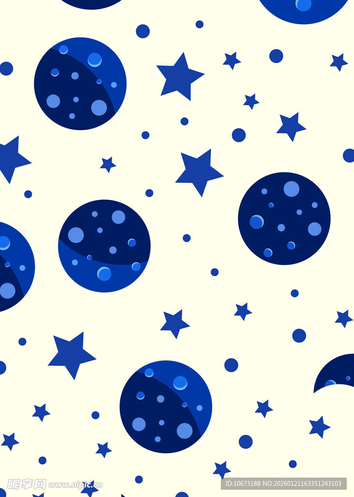 蓝星图案背景