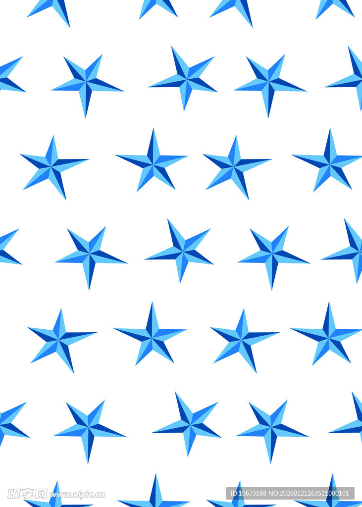 蓝色海星图案背景