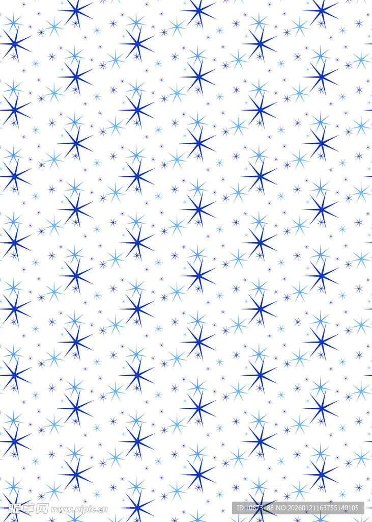蓝色星星图案背景纹理