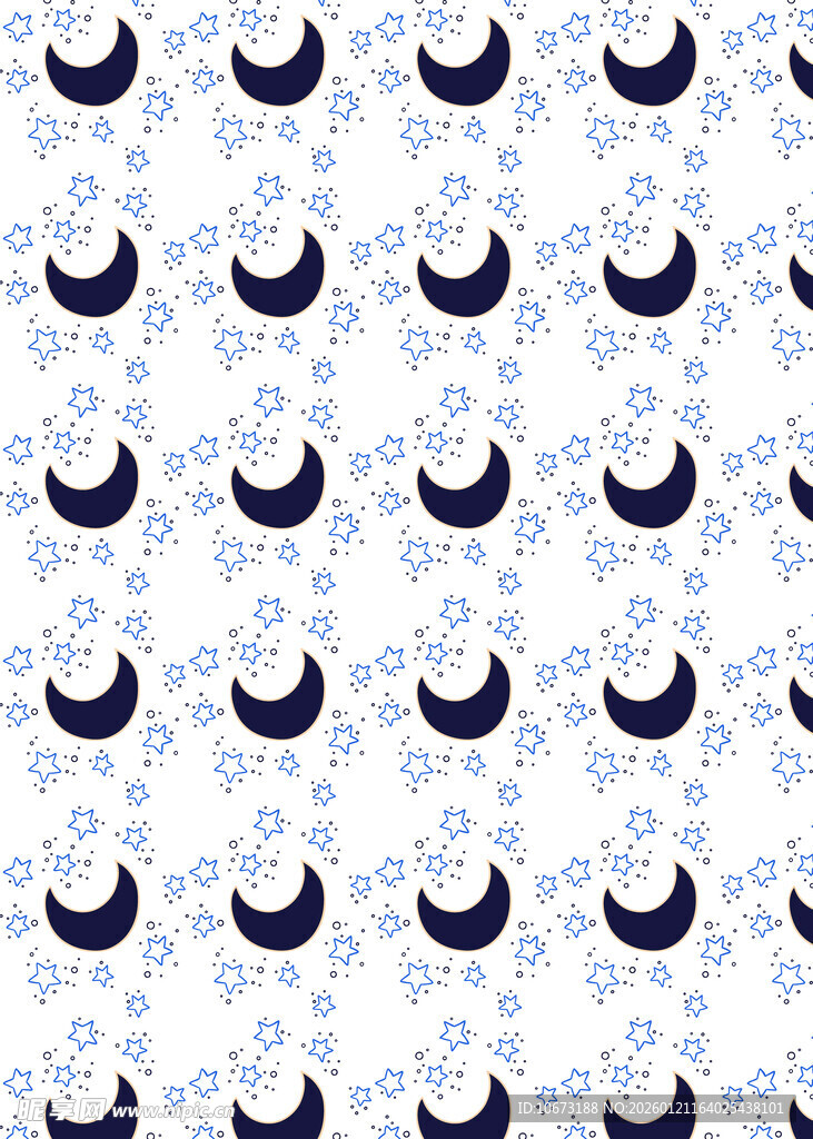 月亮星星图案背景纹理