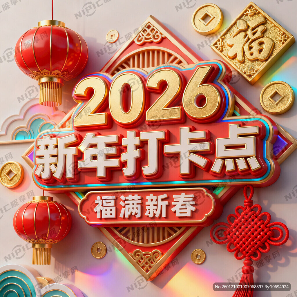 2026新年打卡装饰要5D效果