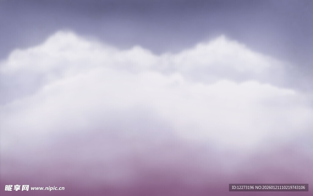 梦幻紫色天空中的云朵