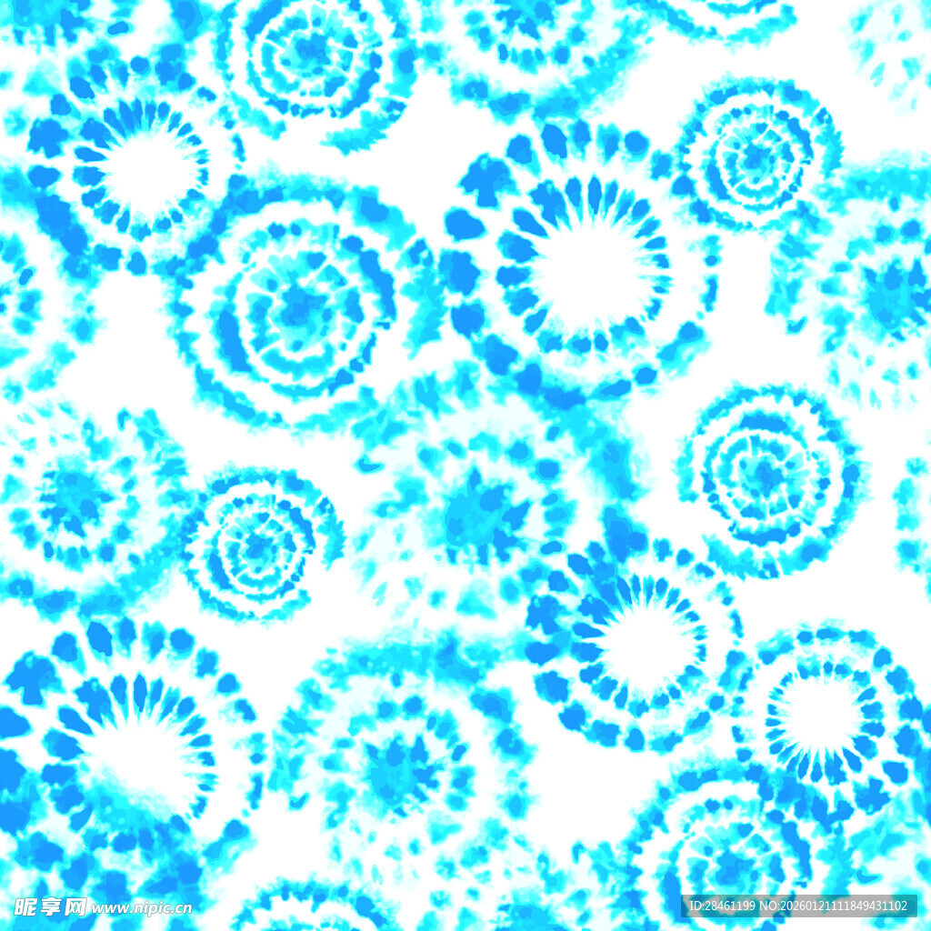 蓝白圆圈图案纹理背景