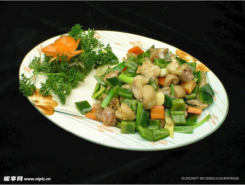 美味蔬菜炒扇贝