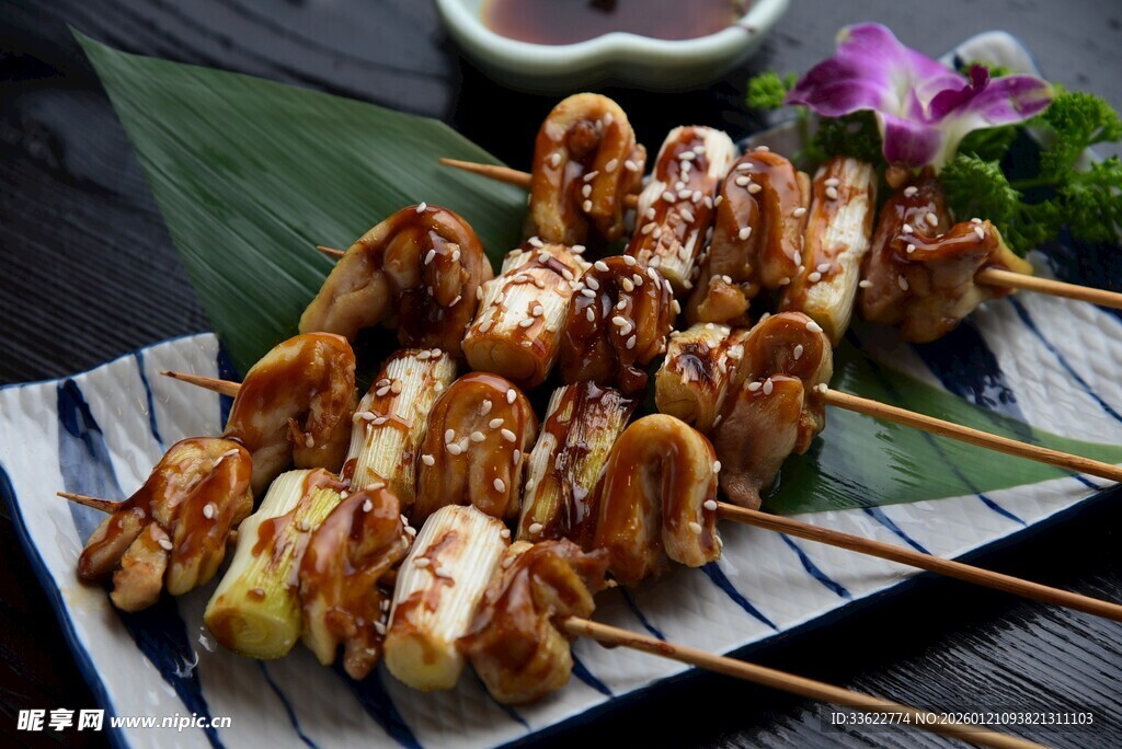 美味鸡肉串 诱人烧烤美食