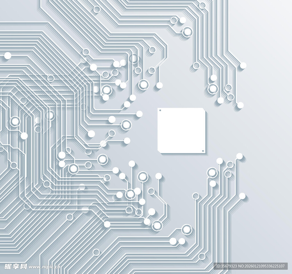 电路板芯片特写画面