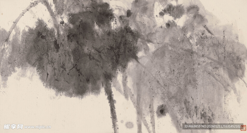 水墨写意花卉图