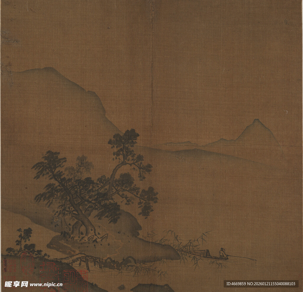 古风山水国画景象