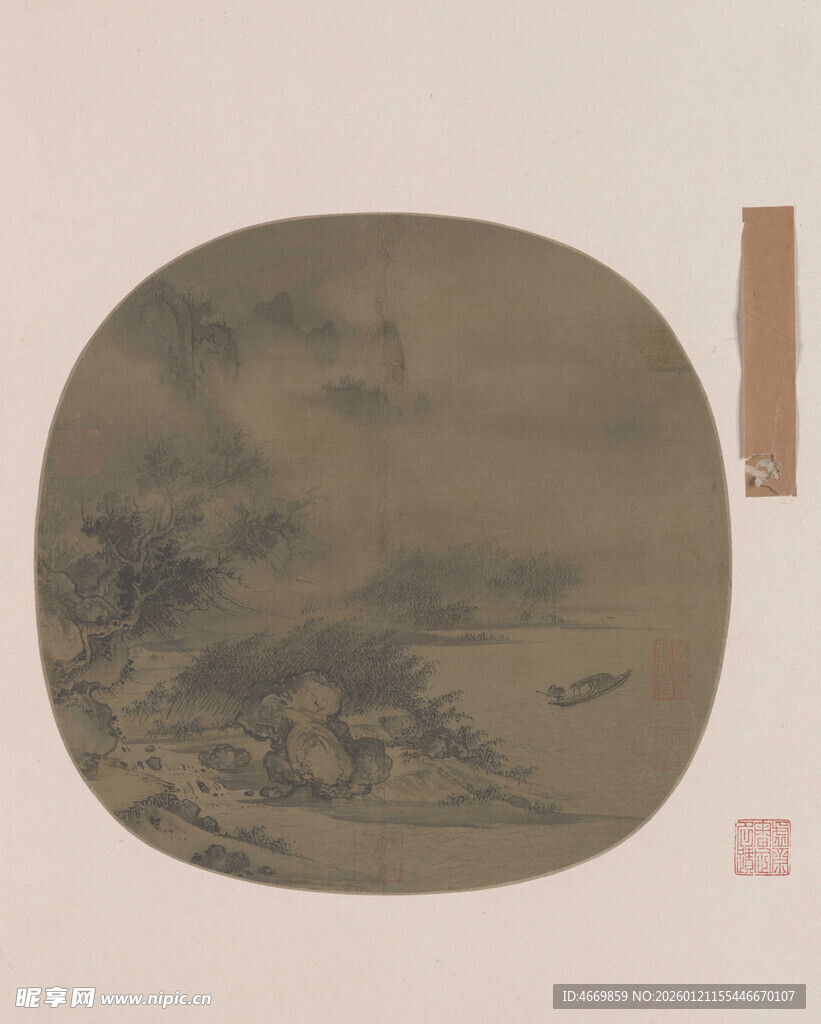 宋代山水团扇画作