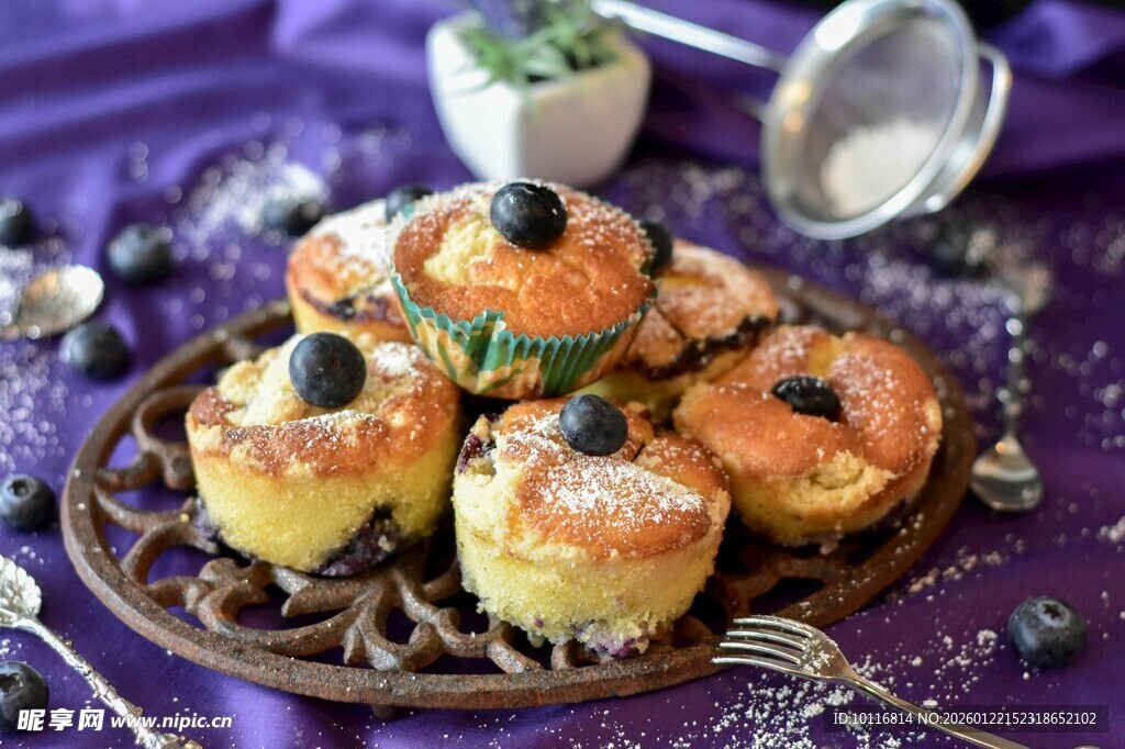 蓝莓松饼