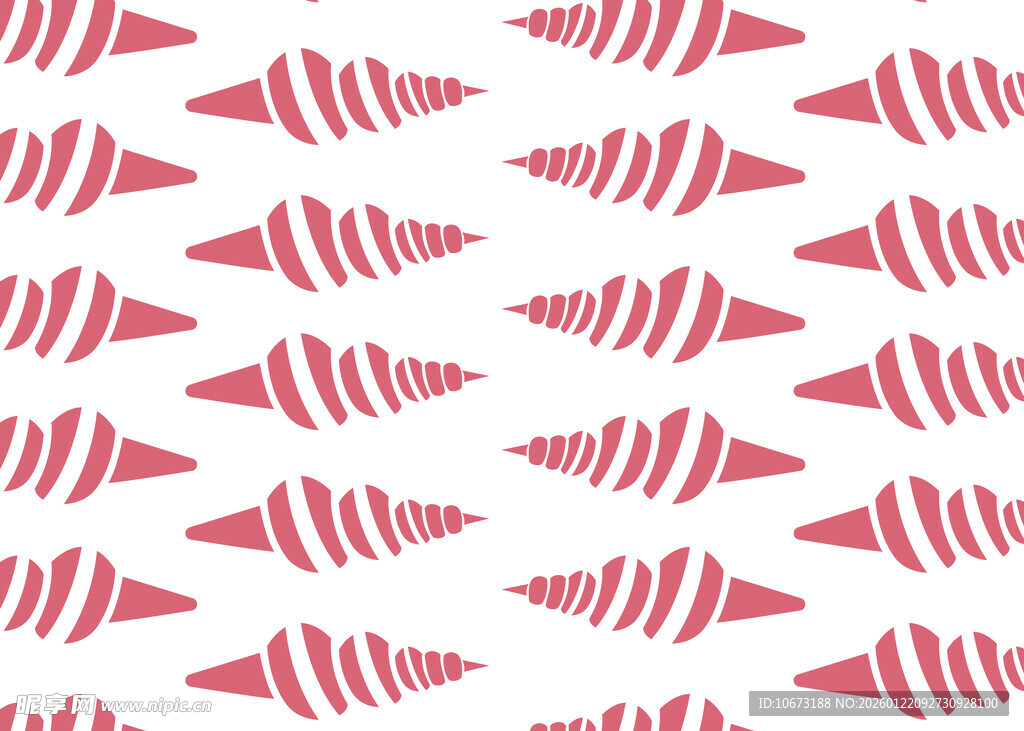 粉色条纹海螺图案背景