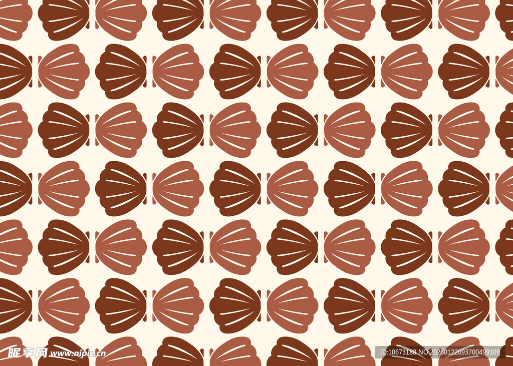 棕色贝壳图案背景纹理