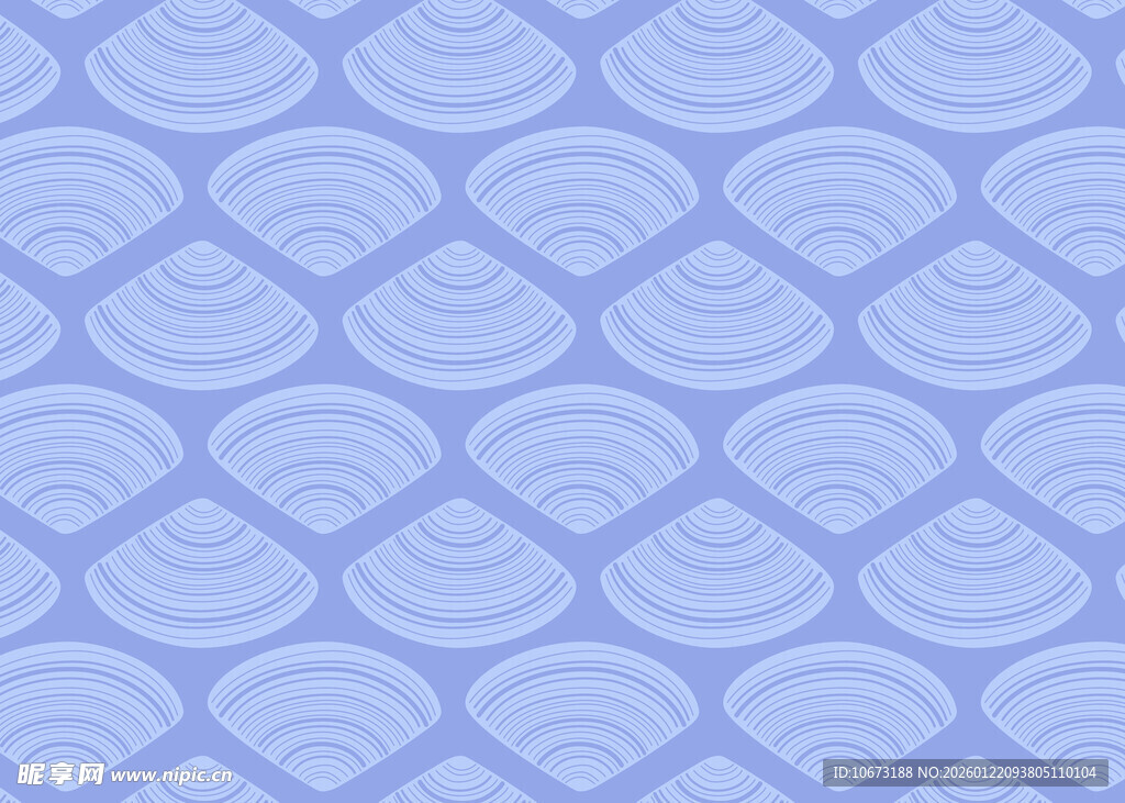 淡紫色扇贝图案背景