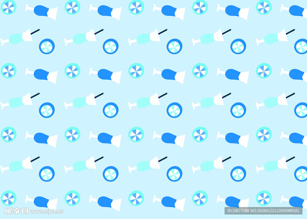 蓝色雪花圆圈图案背景