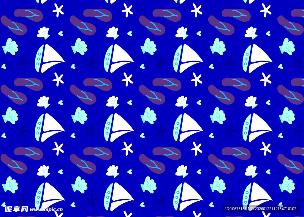蓝色梦幻飞船星星图案背景