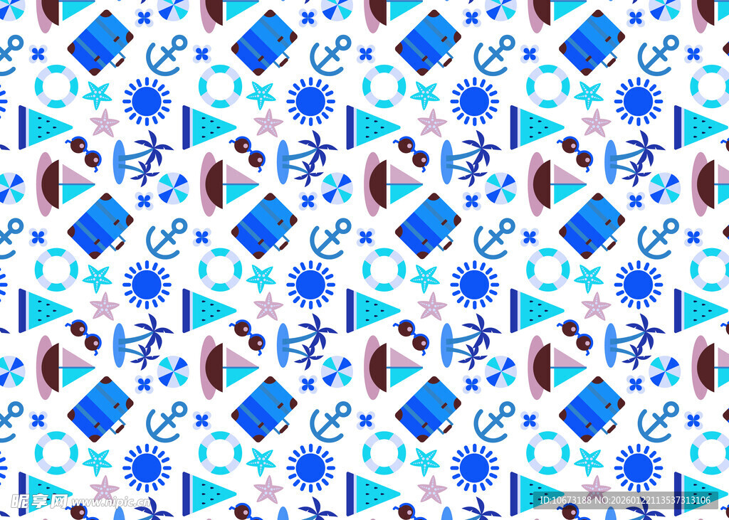 蓝白几何图案装饰纹理