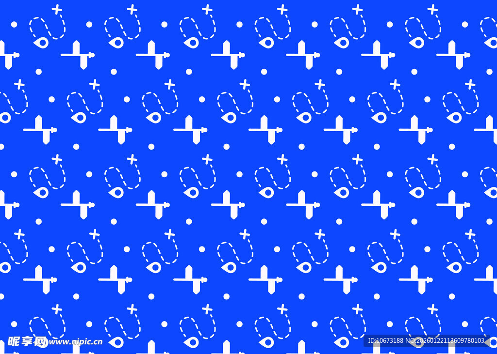 蓝色底星星飞鸟图案背景