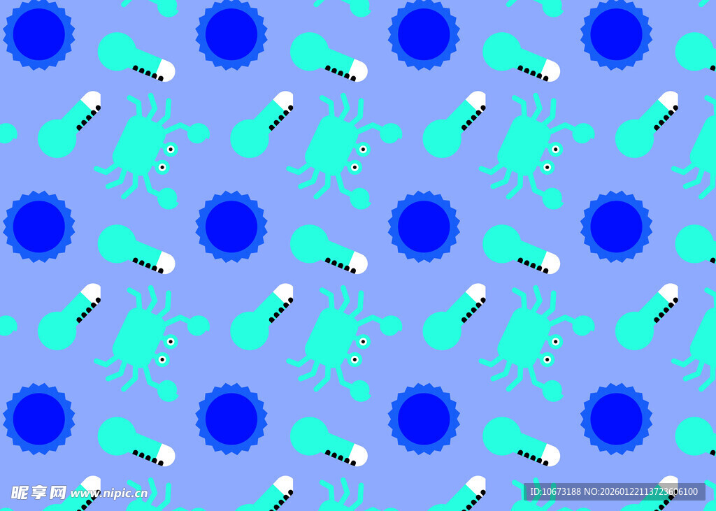 蓝绿相间圆点图案背景