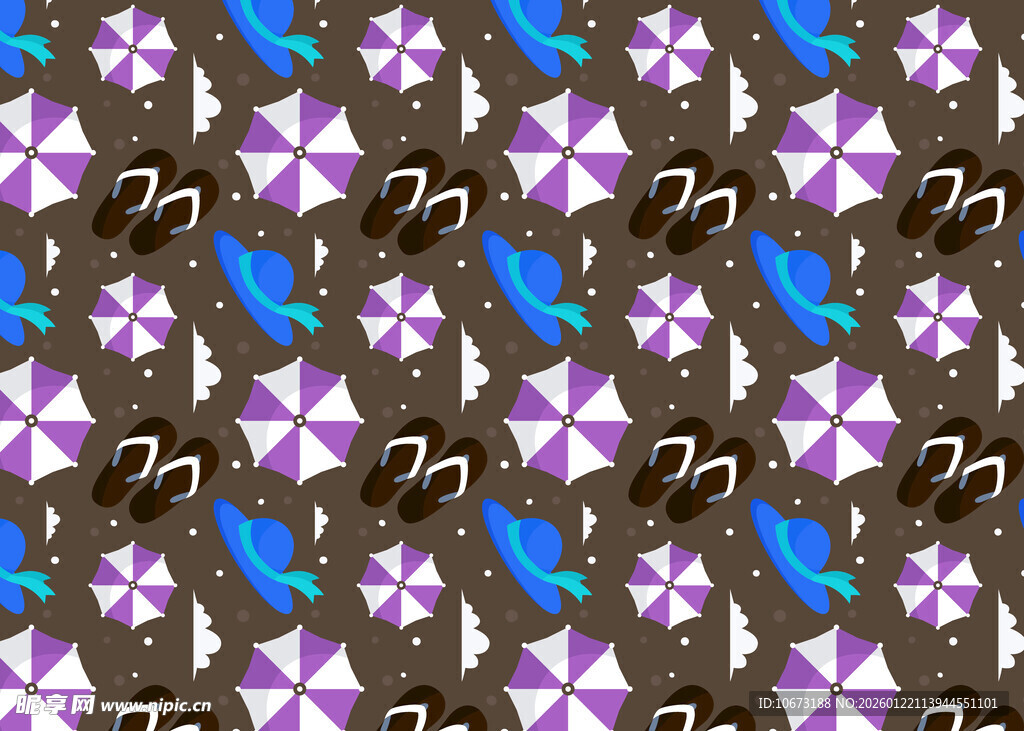 多彩伞形图案背景纹理