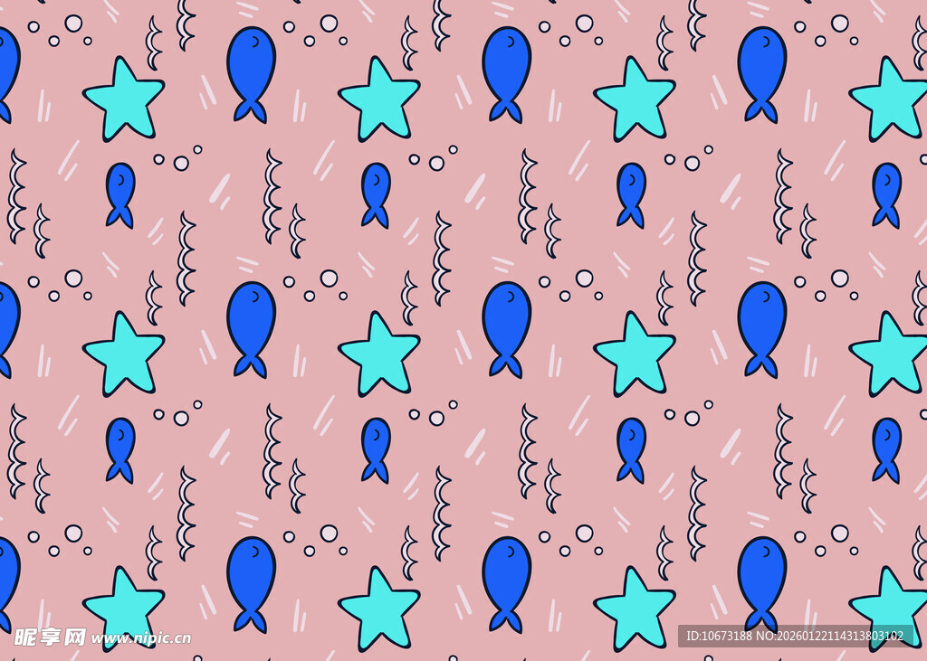 粉色背景星星气球图案