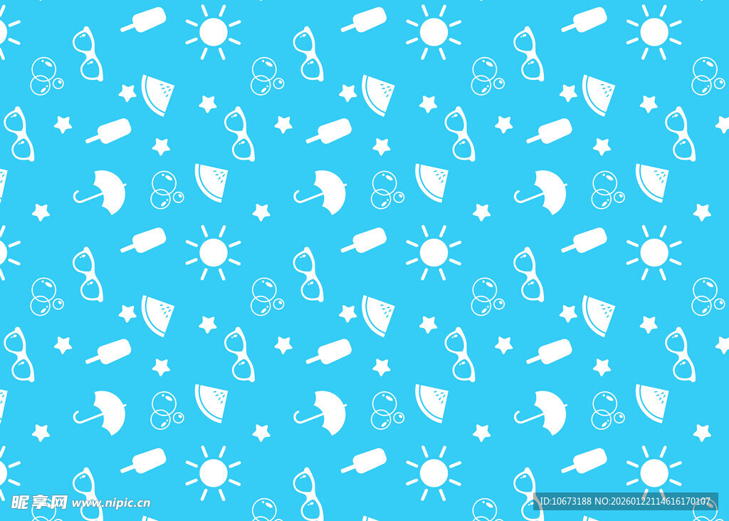 蓝色雪花图标背景图案