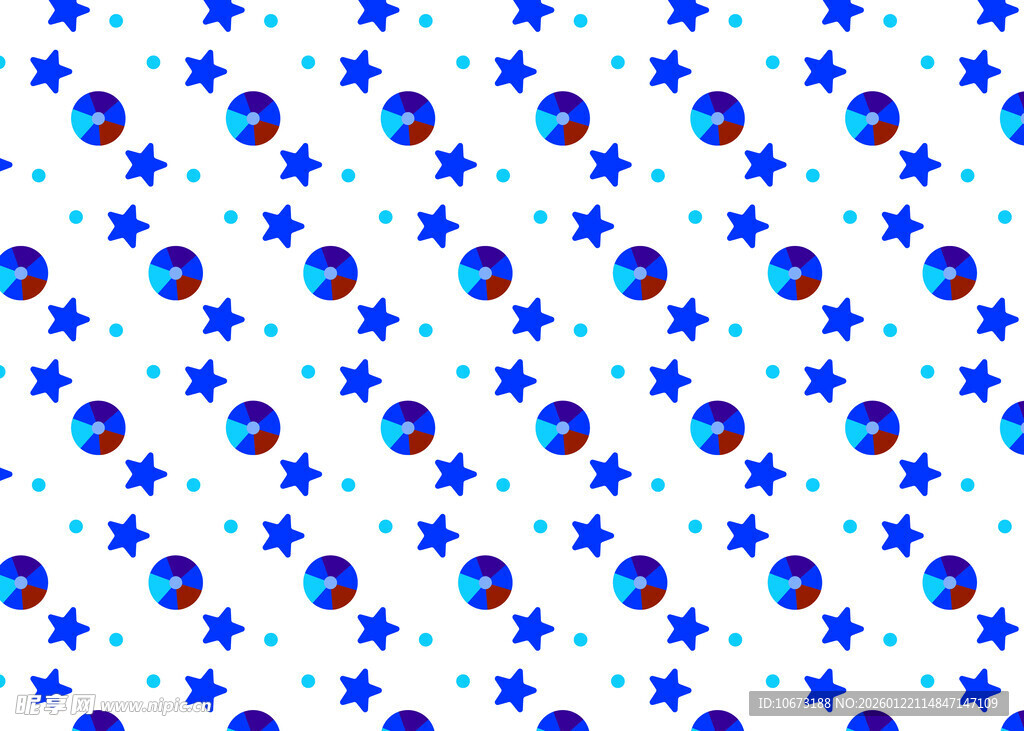 蓝白星星图案背景