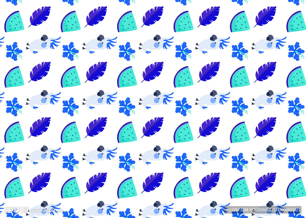 蓝绿图案装饰背景纹理