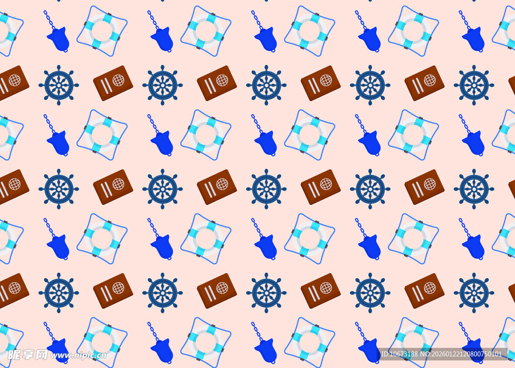 海洋元素图案背景