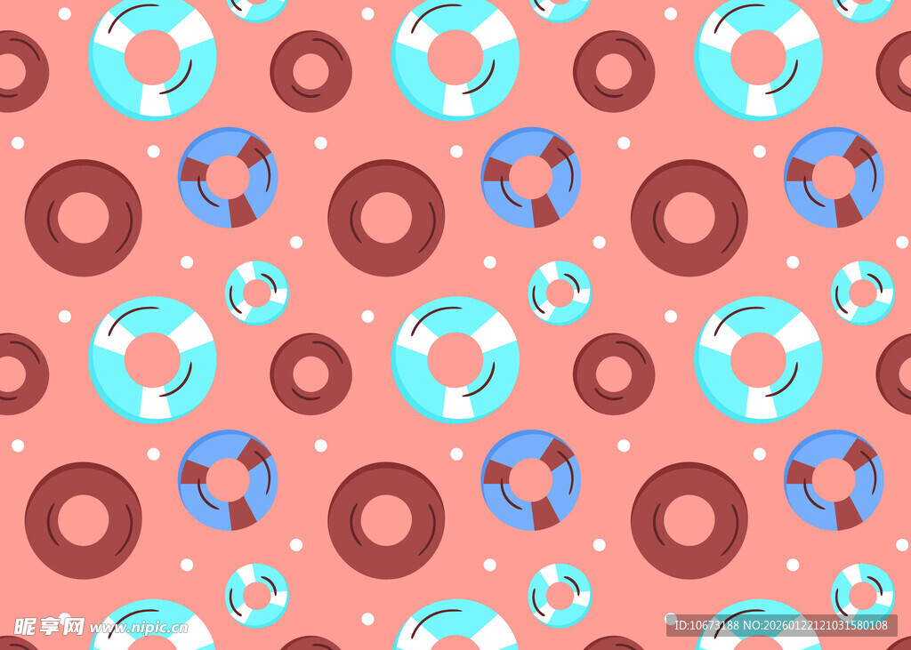 多彩圆形图案背景纹理