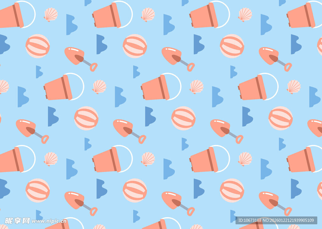 蓝色背景的多彩图案