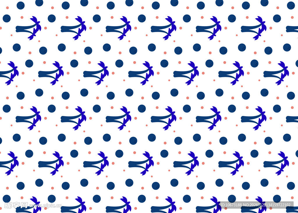 蓝白箭头圆点图案背景