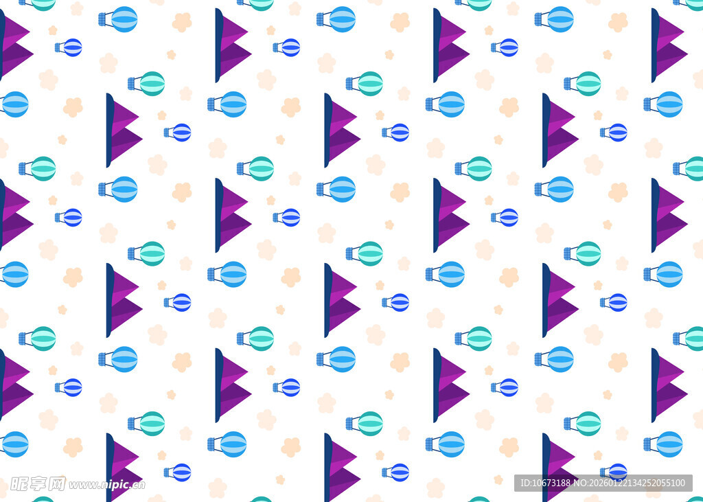 多彩几何图案无缝背景图