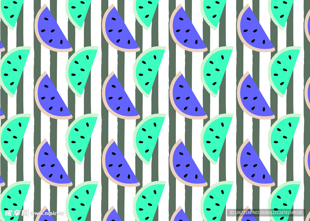 蓝绿叶片条纹图案背景