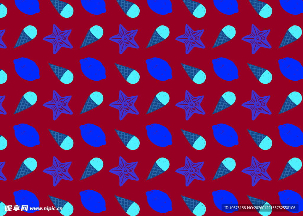 红蓝星星图案背景纹理