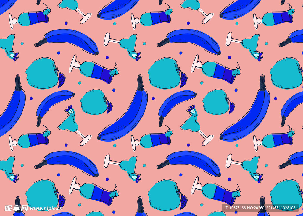 粉色背景的几何图案设计