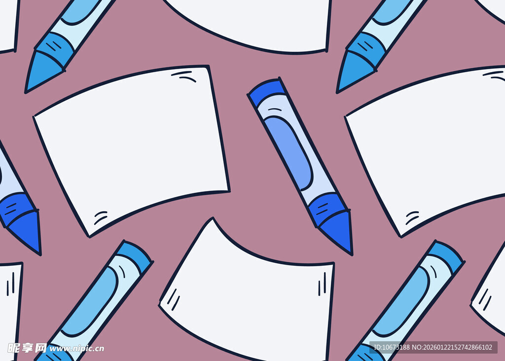 铅笔与纸张的创意图案